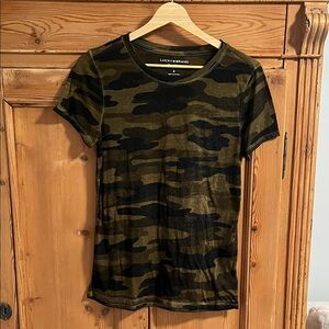 Lucky Brand Green and Black Camo Tee